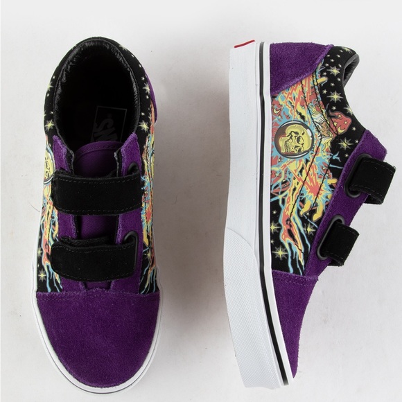 Vans Old Skool Glow Wizard Purple & White Skate Shoes NWOT - Picture 7 of 8